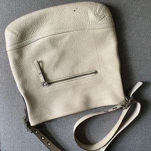 Vintage Coach white soft leather handbag